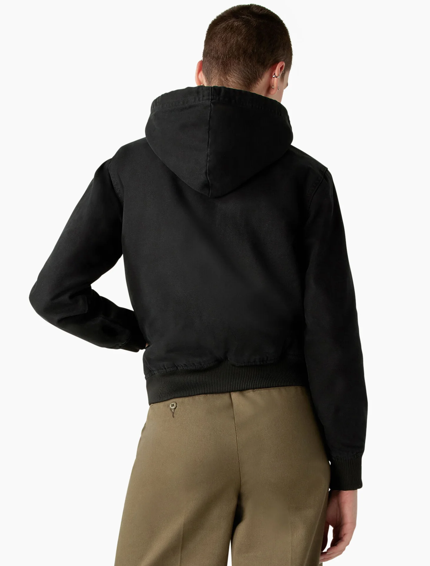 Dickies - Women's Duck Canvas Fleece Lined jacket | Stonewashed Black - Image 3