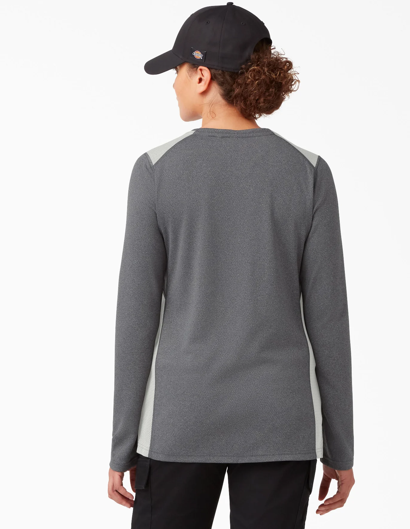 Dickies - Women's Temp iQ 365 L/S Pocket Tee | Dark Heather Grey - Image 3