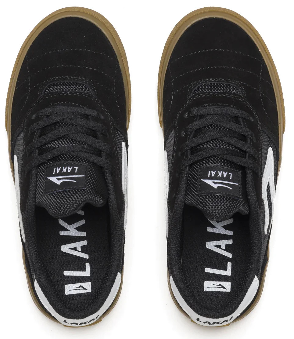 Lakai - Kids Cambridge Shoes | Black Gum - Image 3
