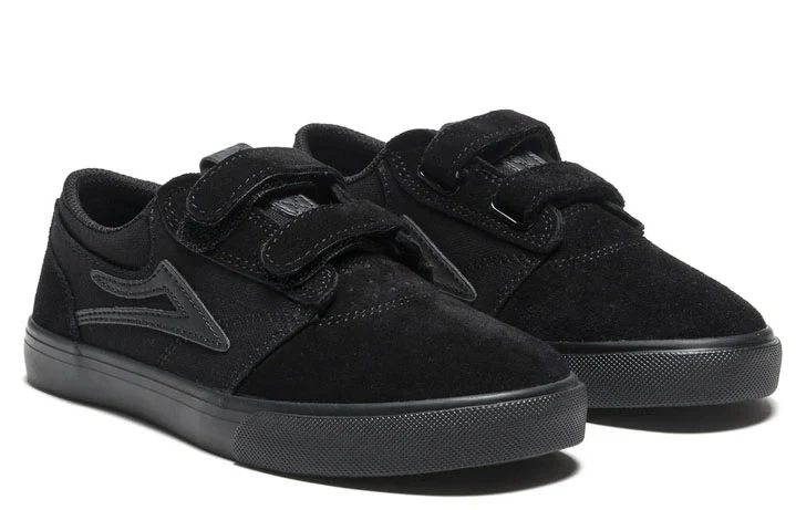 Lakai - Kids Griffin Velcro Shoes | Black Black - Image 3