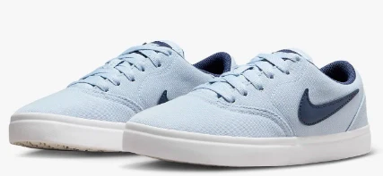 Nike SB - Kids Check Canvas GS Shoes | Light Blue Navy - Image 3