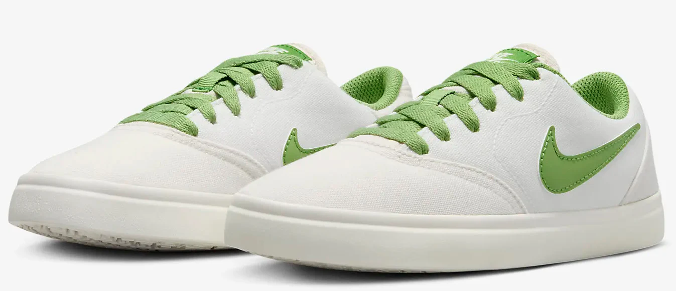 Nike SB - Kids Check Canvas GS Shoes | Phantom Chlorophyll - Image 3