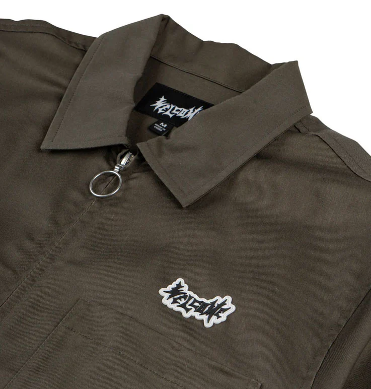 Welcome - Bapholit L/S Work Shirt w/ Back Patch | Stone - Image 3